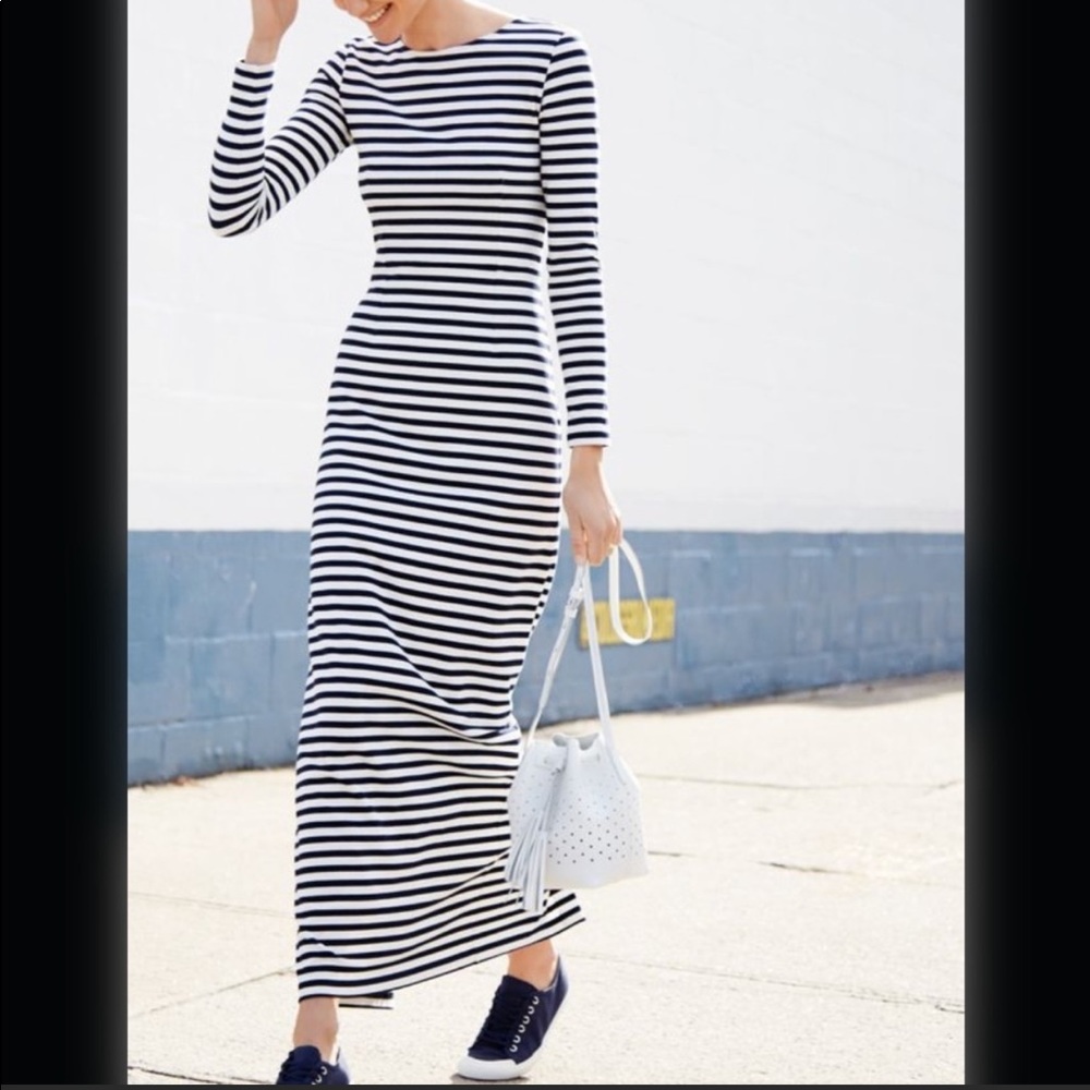 J. Crew | Striped Maxi Cotton Dress